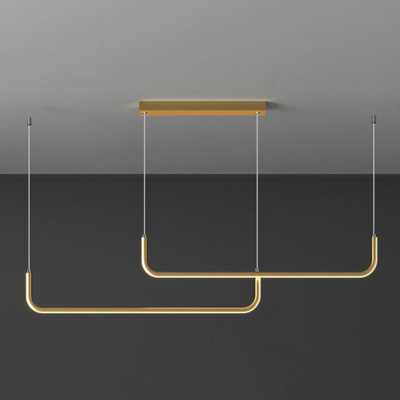 Alain Modern LED Line Chandelier