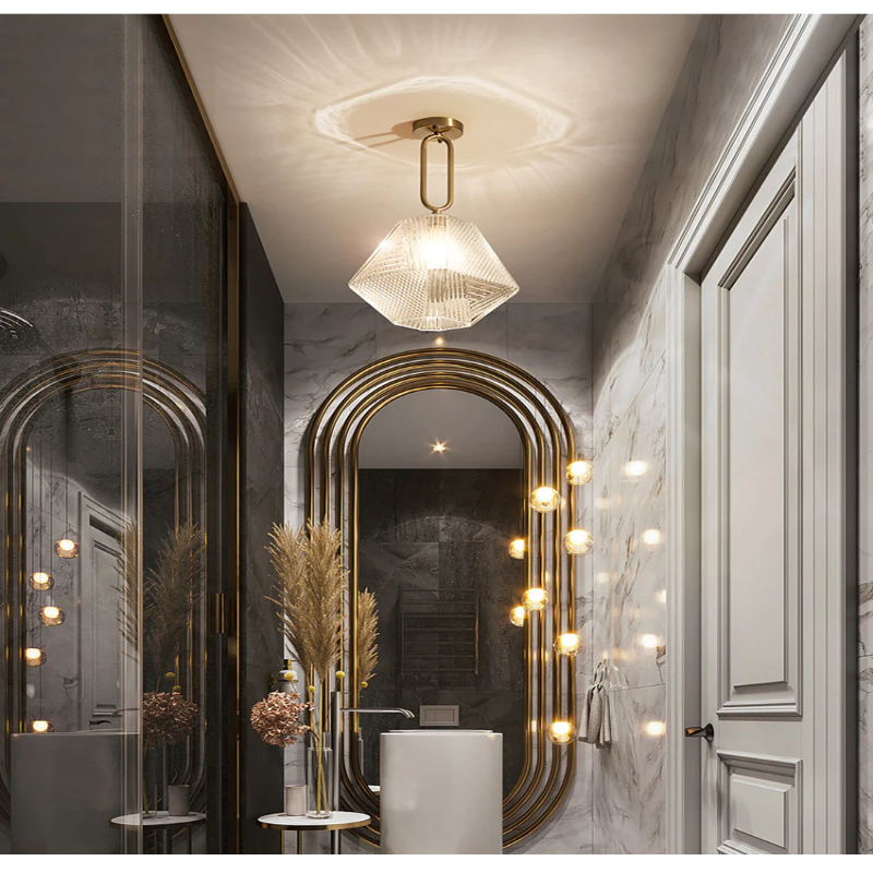 Diamond Cut Art Deco Pendant Light