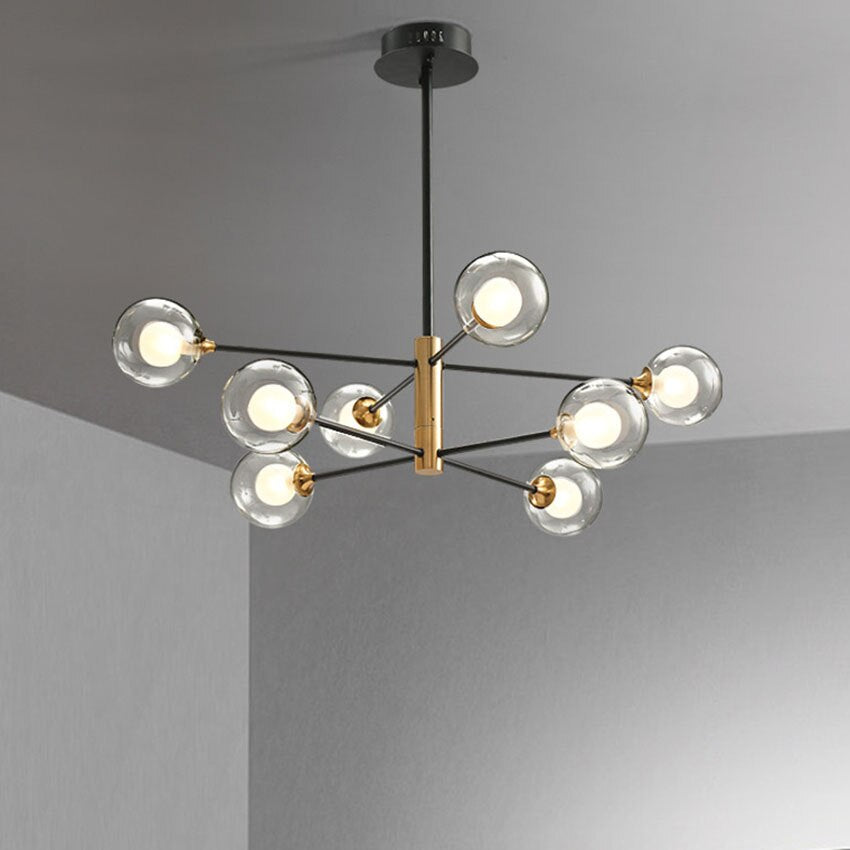 Glass Bulb & Metal LED Chandelier Pendant Light