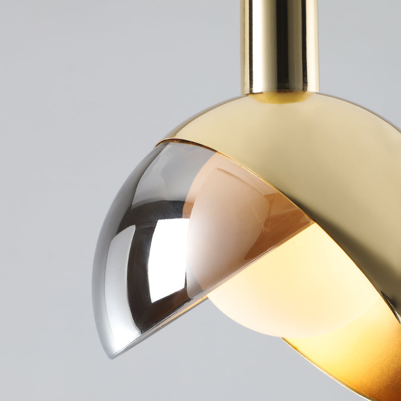 Peak Stone Glass and Metal Pendant Light