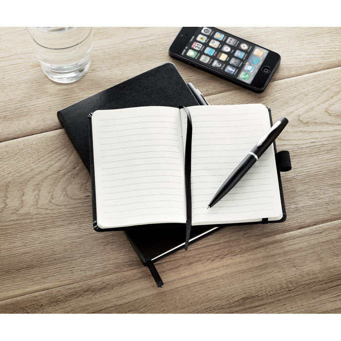 A6 notebook with pen 72 lined